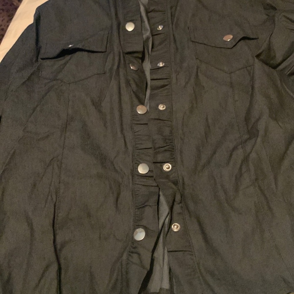 Cinched button up blouse
